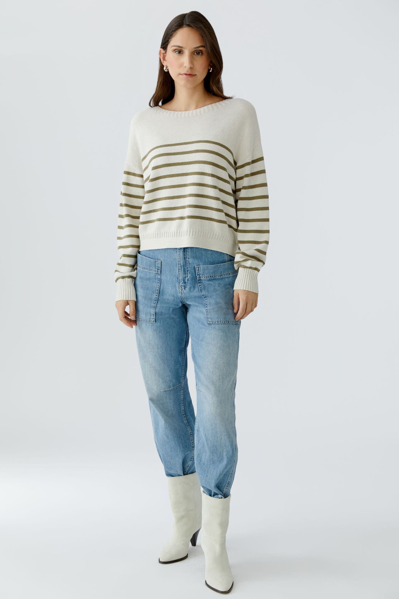OUI Pullover whitegreen, Bild 1