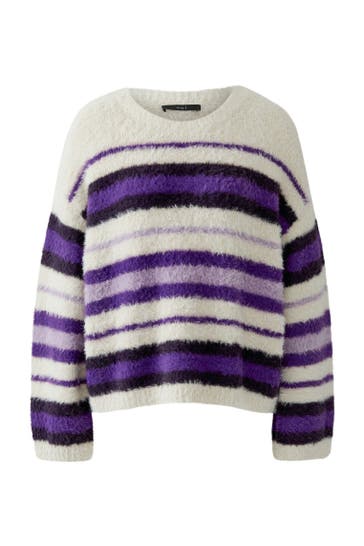 OUI Pullover whiteviolett