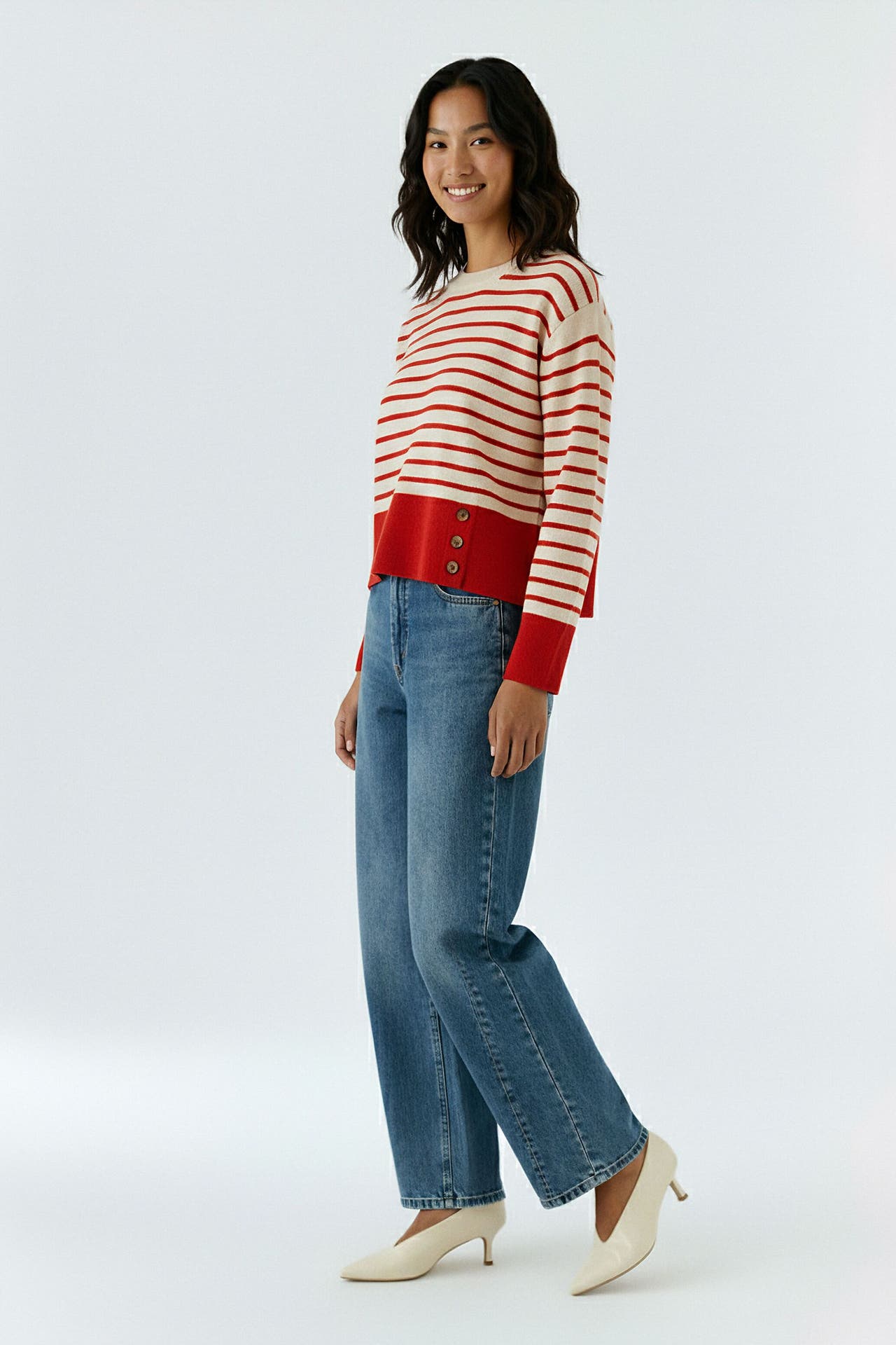 OUI Pullover whitered, Bild 1