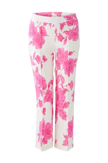 OUI Stoffhose pinkwhite Flared