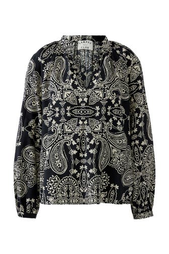 OUI Casual-Bluse blackoffwhite