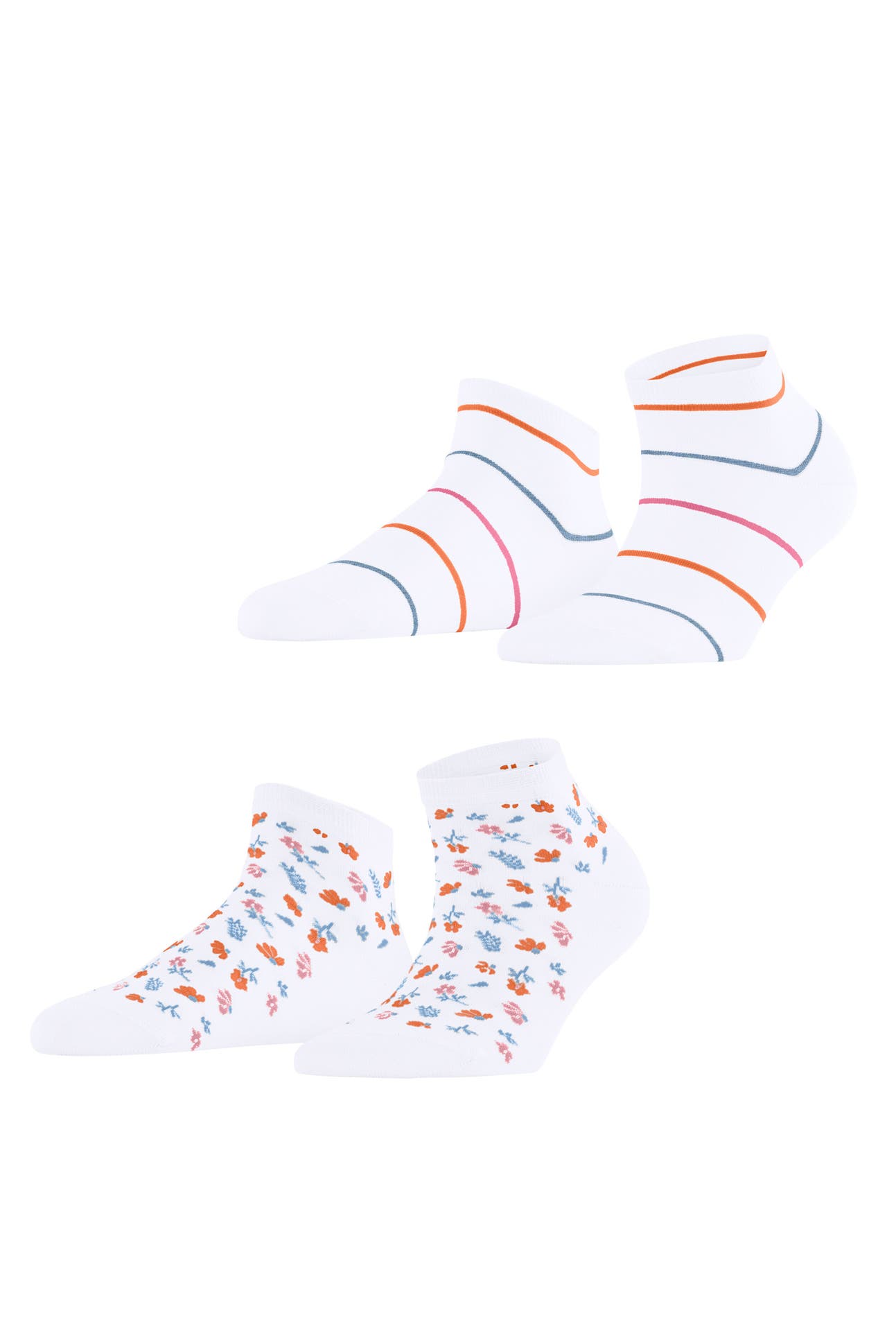 ESPRIT Socken Flowers & Stripes 2-Pack white (2000), Bild 1