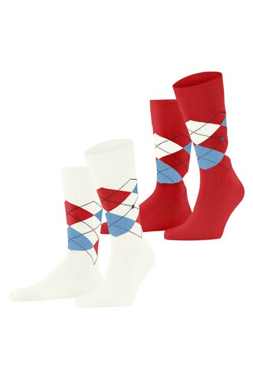 BURLINGTON Socken Everyday Argyle off-white (2040)