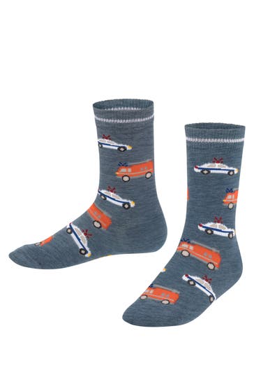 FALKE Socken Police and Fire Cars