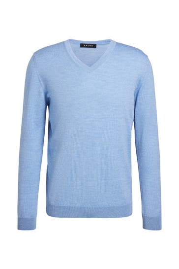 FALKE Pullover Pure Merino Wool azur mel. (6857)