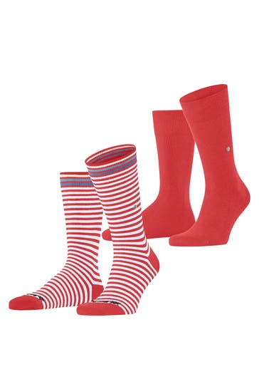 BURLINGTON Socken Everyday Stripe 2-Pack tulip (8081)