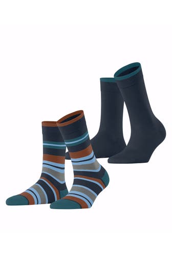 ESPRIT Socken Retro Stripe 2-Pack space blue (6116)
