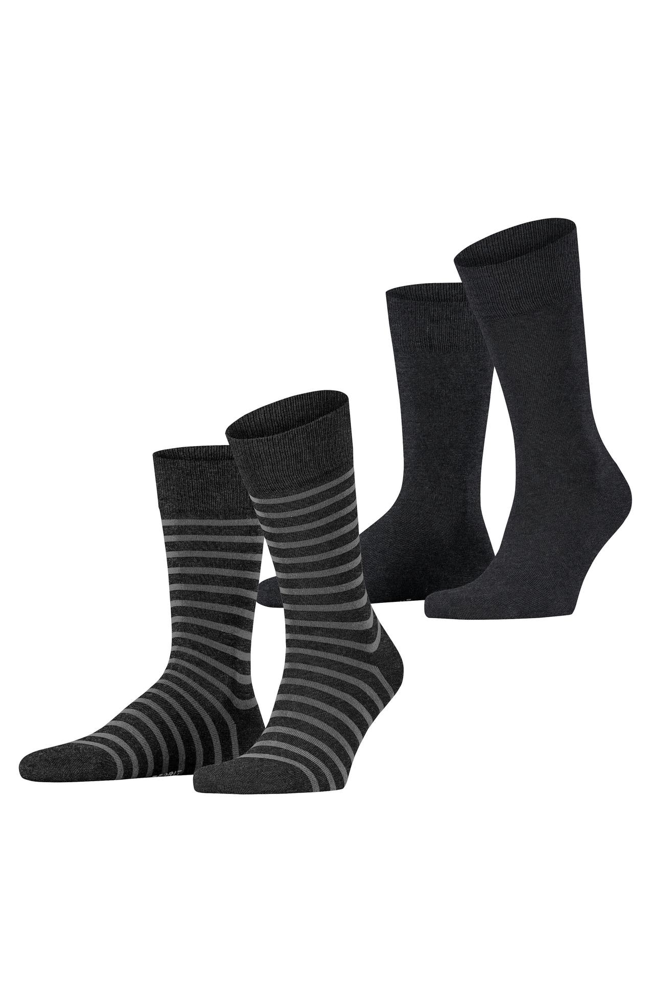 ESPRIT Socken Fine Stripe 2-Pack black (3000), Bild 1