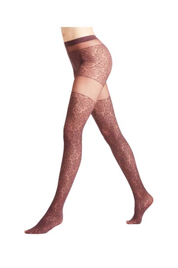 FALKE Strumpfhose Leaves Dream violetonyx (8136)