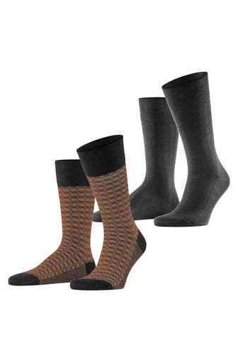 ESPRIT Socken Houndstooth 2-Pack anthra.mel (3081)