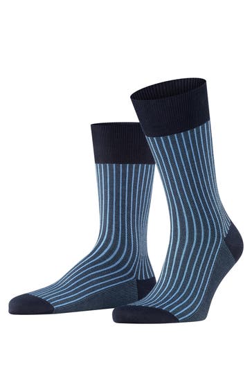 FALKE Socken Oxford Stripe dark navy (6375)