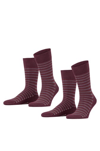 ESPRIT Socken Piqué Stripe 2-Pack shadow red (8138)