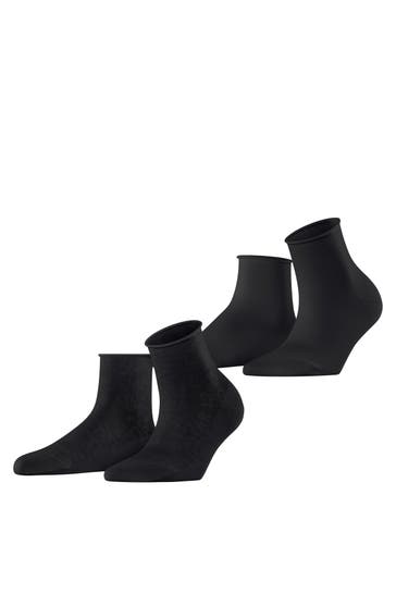 ESPRIT Socken Lacy Flowers 2-Pack black (3000)