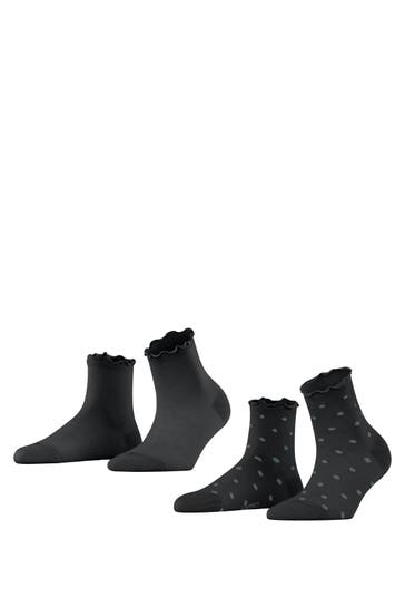 ESPRIT Socken Mesh Dot 2-Pack black (3000)