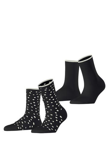 ESPRIT Socken Sketched Dot 2-Pack black (3000)