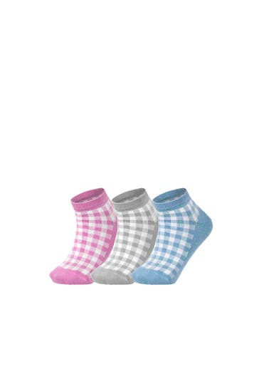 ESPRIT Sneakersocken Pixel Checks 3-Pack