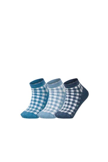 ESPRIT Sneakersocken Pixel Checks 3-Pack