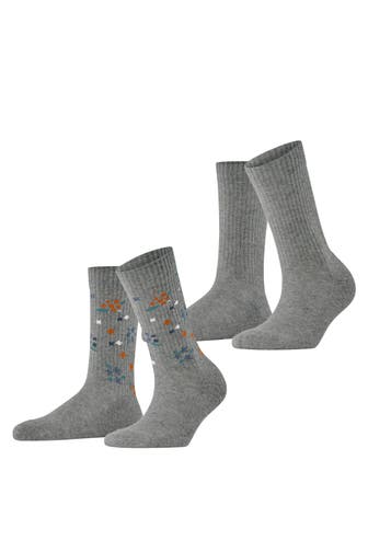 ESPRIT Socken Flower Rib 2-Pack light grey (3400)