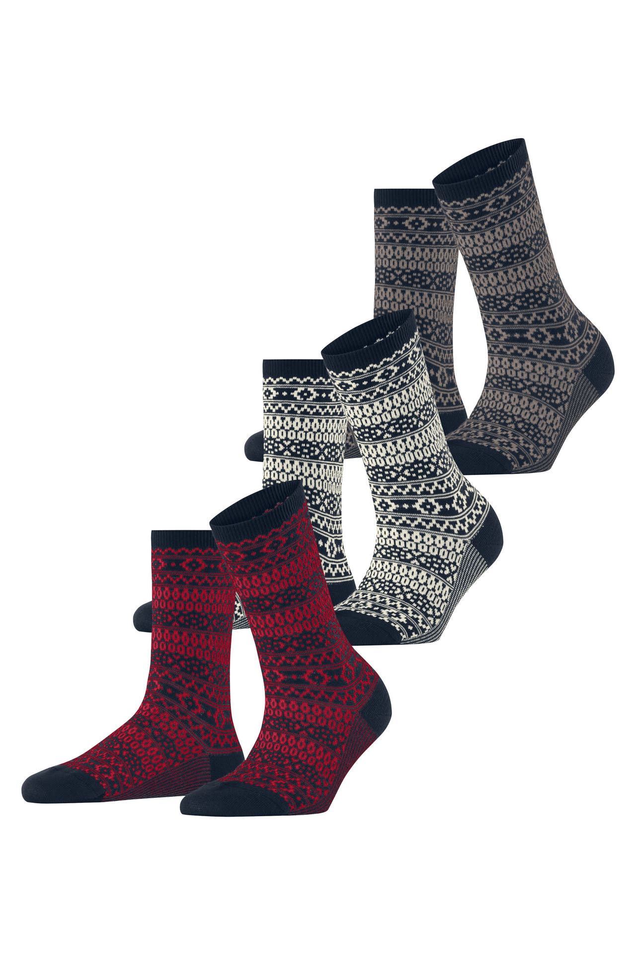 ESPRIT Socken Sami Pattern 3-Pack marine (6120), Bild 1