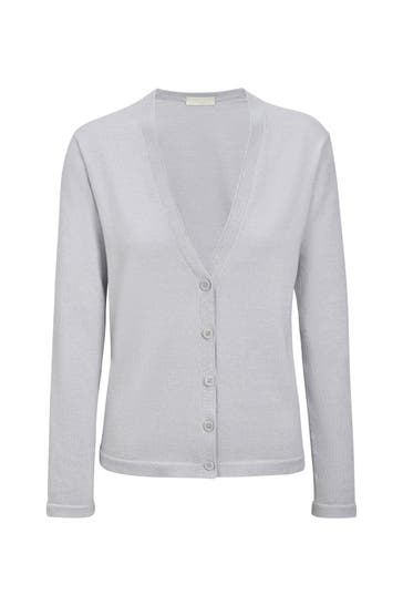 FALKE Strickjacke Pure Cotton silver (3290)