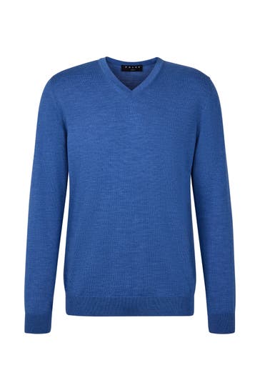 FALKE Pullover Pure Merino Wool nautic mel. (6079)