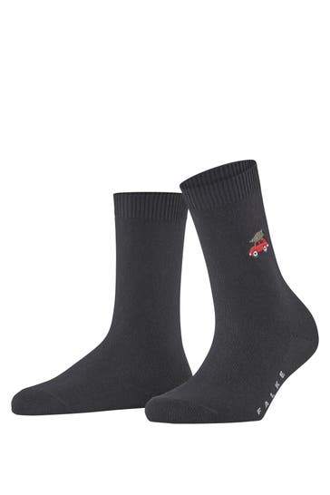 FALKE Socken Cosy Wool Star X-Mas black (3000)