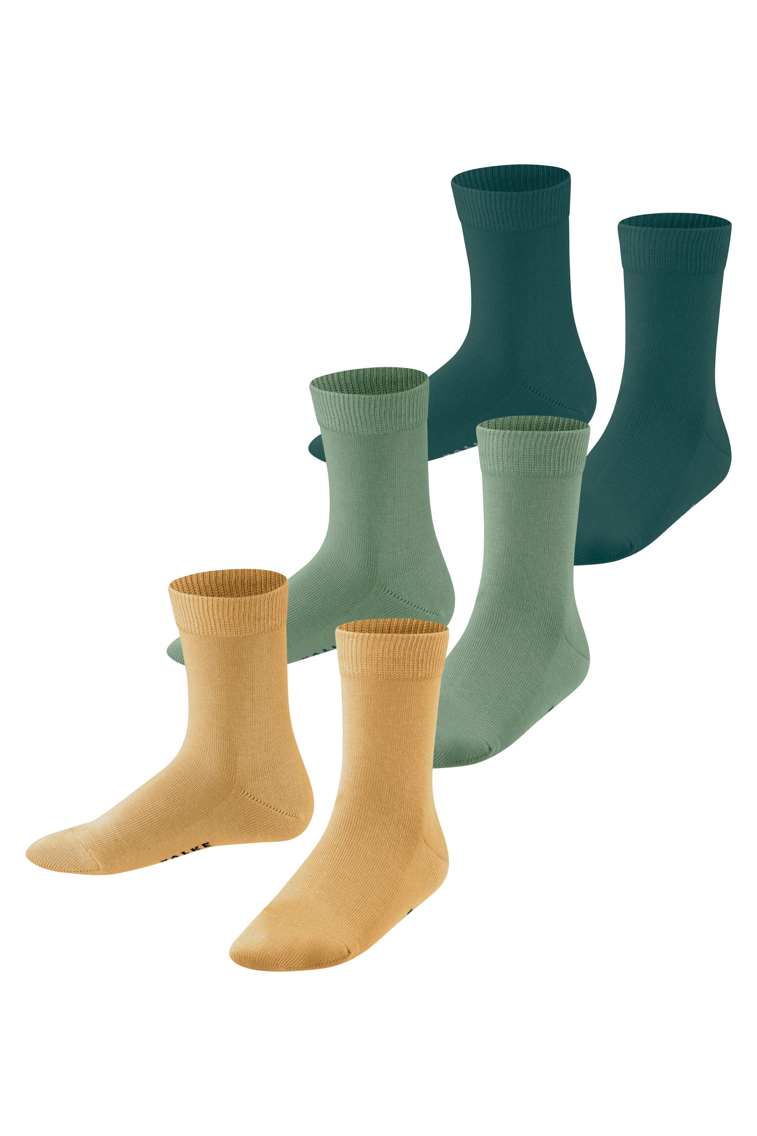 Falke Family - 3 Paia Calzini Bambini In Cotone Sostenibile - Traspiranti E Morbidi, Multicolori