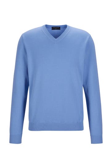 FALKE Pullover Cotton Knit bleue (6543)
