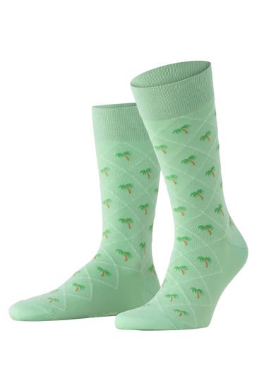 BURLINGTON Socken Palm Tree quiet green (7378)