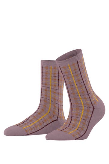 ESPRIT Socken Check grapeshake (8124)