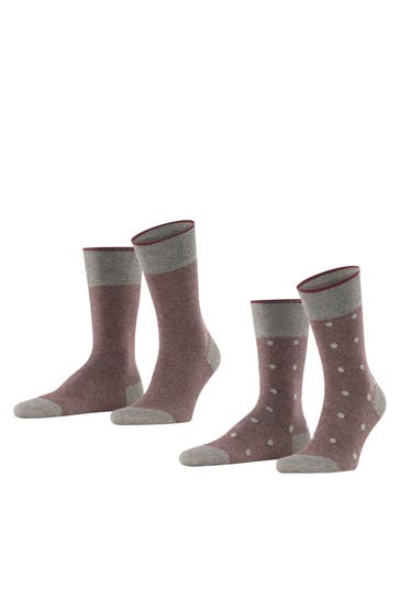 ESPRIT Socken Piqué Dot 2-Pack light greymel. (3390)