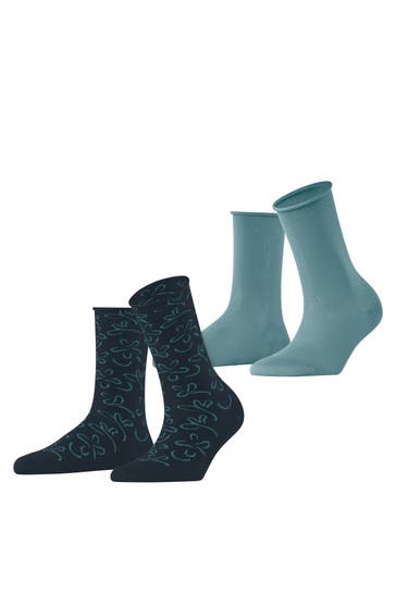 ESPRIT Socken Flower Lines 2-Pack sortiment (0040)