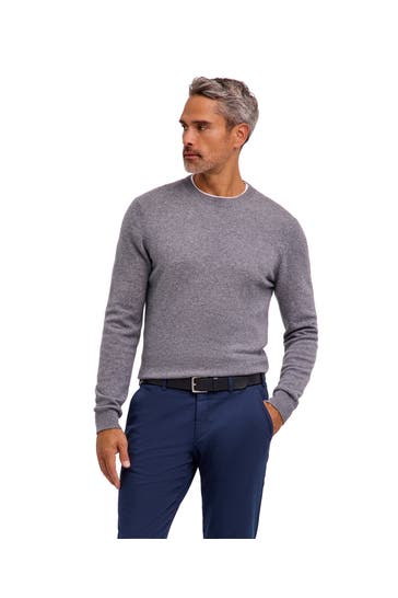 FALKE Pullover Pure Cashmere light greymel. (3390)