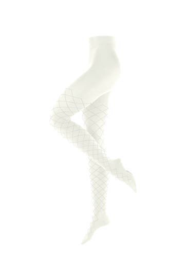 BURLINGTON Strumpfhose Argyle Affair off-white (2040)