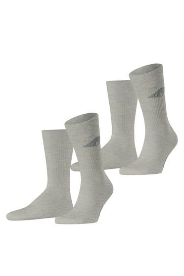 ESPRIT Socken Unisex Logo 2-Pack storm grey (3820)