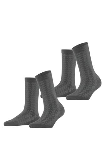 ESPRIT Socken Pepita Pattern 2-Pack dark rock (3093)