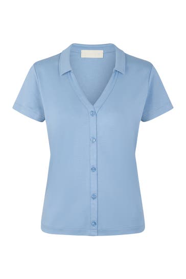 FALKE Polo-Shirt Lyocell Balance sky blue (6876)