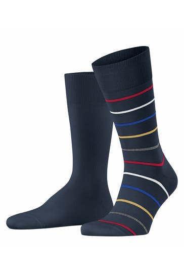 ESPRIT Socken Fine Stripe 2-Pack marine (6120)