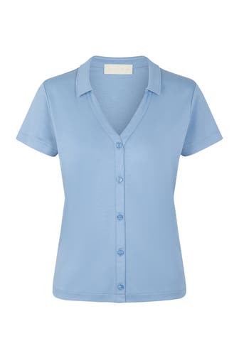 FALKE Polo-Shirt Lyocell Balance sky blue (6876)