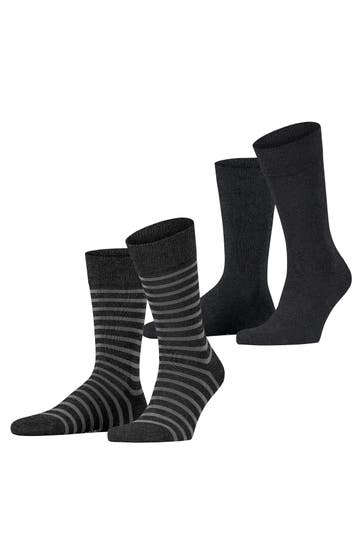 ESPRIT Socken Fine Stripe 2-Pack black (3000)