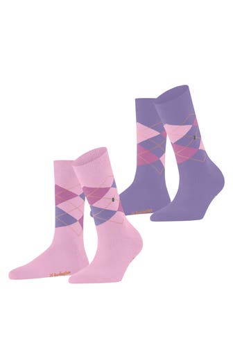 BURLINGTON Socken Everyday Argyle berry-pool (8394)
