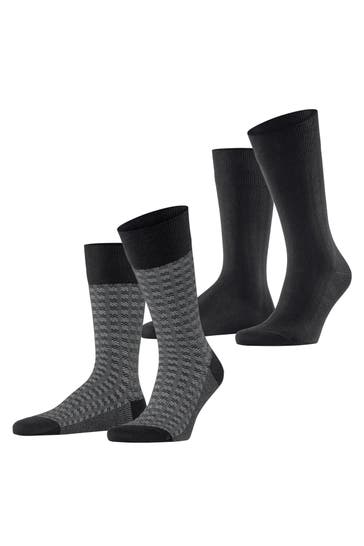 ESPRIT Socken Houndstooth 2-Pack black (3000)