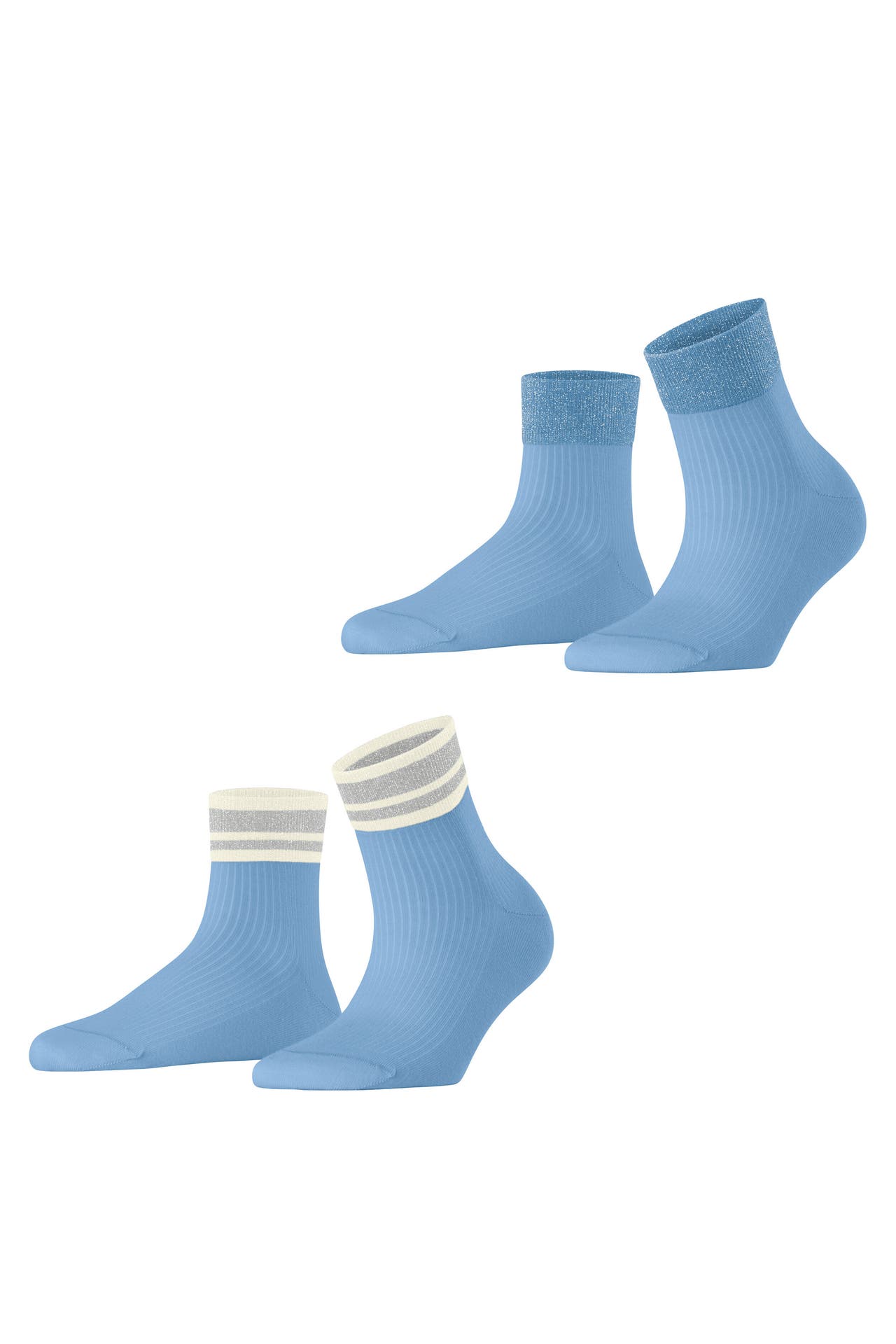 ESPRIT Socken Retro Glitter 2-Pack light blue (6541), Bild 1