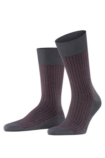 FALKE Socken Oxford Stripe anthracite mel. (3096)