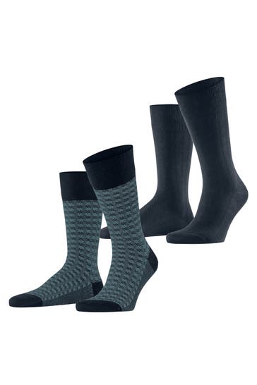 ESPRIT Socken Houndstooth 2-Pack marine (6120)