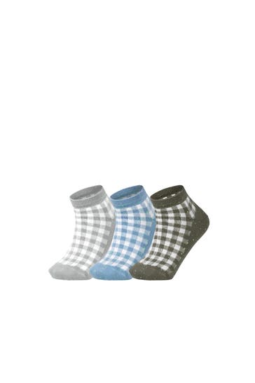 ESPRIT Sneakersocken Pixel Checks 3-Pack