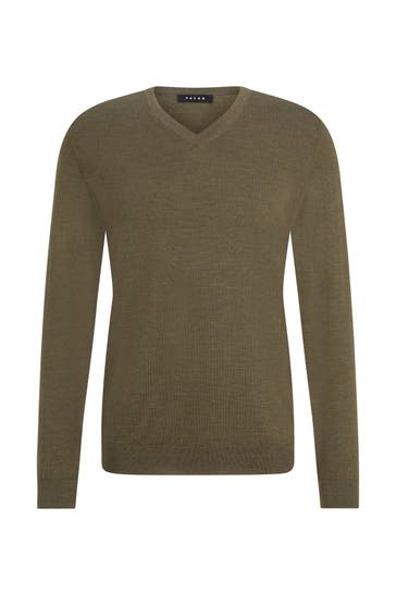 FALKE Pullover Pure Merino Wool wood mel. (7358)