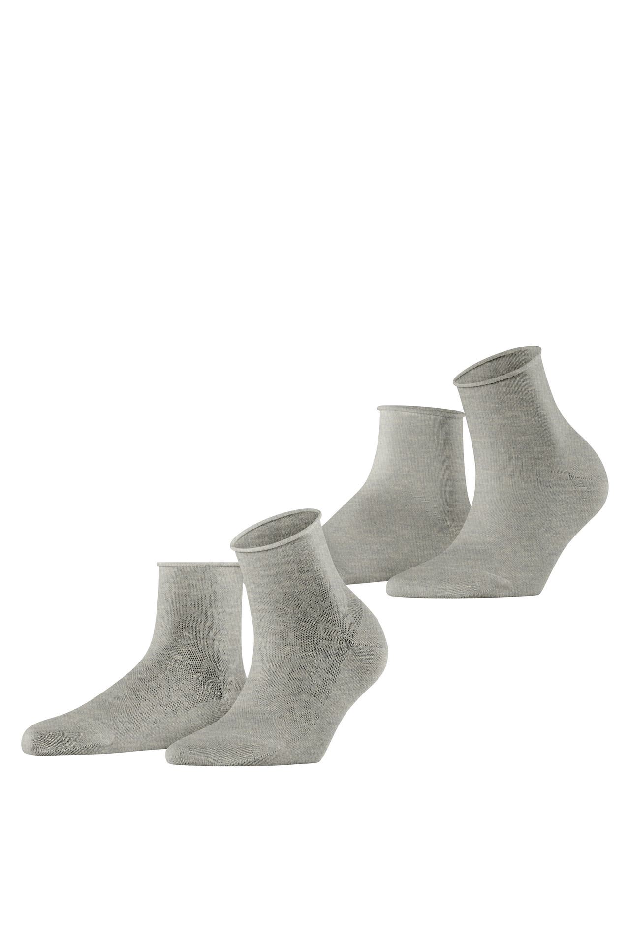 ESPRIT Socken Lacy Flowers 2-Pack storm grey (3820), Bild 1