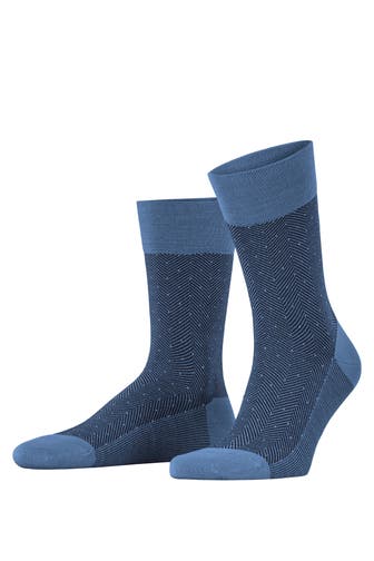 FALKE Socken Sensitive Herringbone dusty blue (6845)