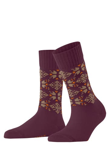 ESPRIT Socken Winter Star merlot (8005)